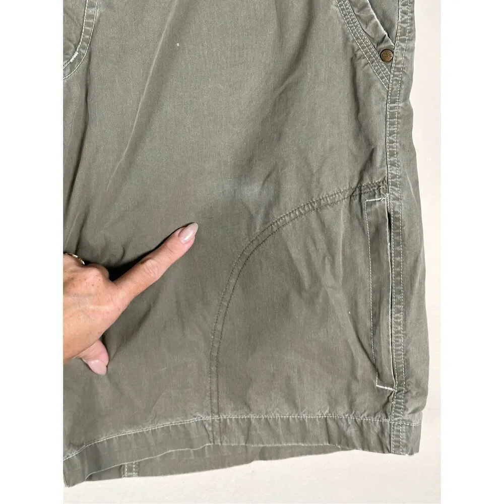 Kuhl Shorts Size 36 Grey Green Cotton Blend Ramblr Cargo Outdoors Utility Work